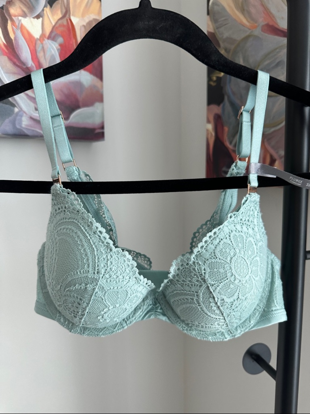 aerie Lace Underwire Plunge Bra